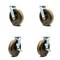 Service Caster 8 Inch High Temp Phenolic Swivel Caster Set with Roller Bearings 2 Brakes SCC SCC-30CS820-PHRHT-2-TLB-2 - alternate 1